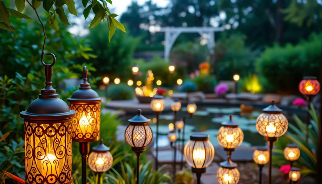What are decorative solar garden lights?